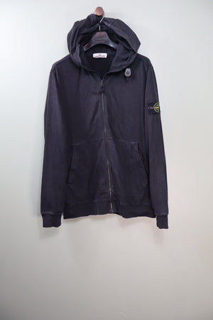 Stone Island Black Zipped Hoodie