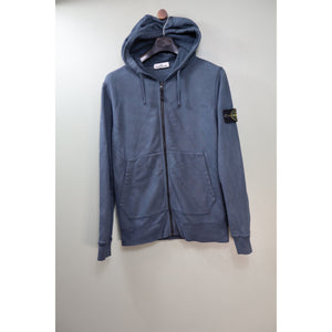 Stone Island Deep Blue Zipped Hoodie