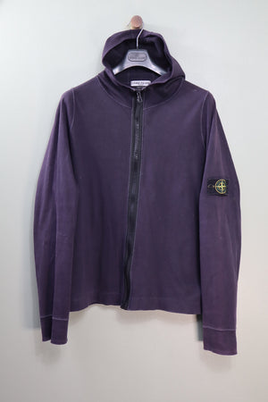 Stone Island Purple Zipped Hoodie