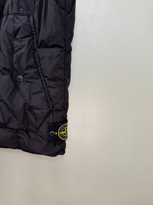 Stone Island Black Crinkle Reps Down Gilet