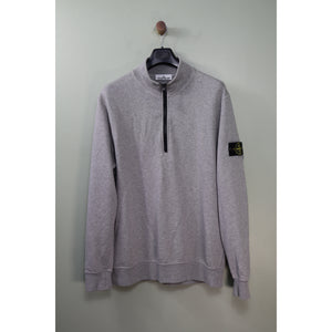 Stone Island Grey 1/4 Zip Jumper