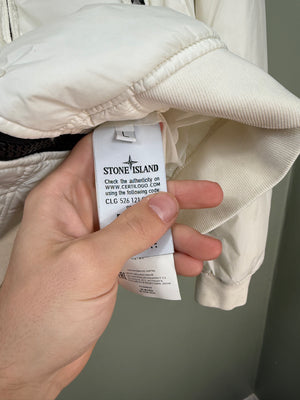 Stone Island White Crinkle Reps Jacket