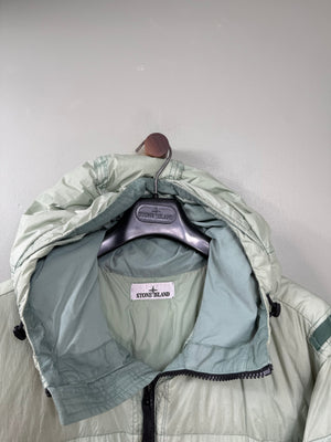 Stone Island Sage Green Crinkle Reps Down Jacket