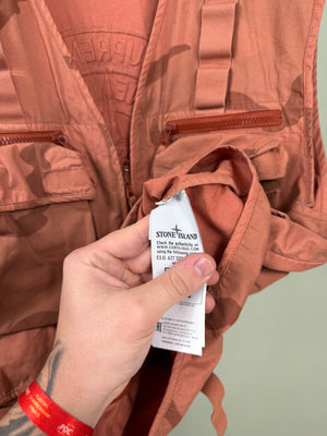 Stone Island x Supreme Orange Brushed Cotton Camo Tactical Vest