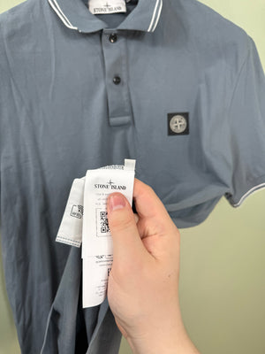 Stone Island Blue Slim Fit Polo