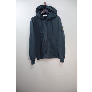 Stone Island Dark Green Zipped Hoodie