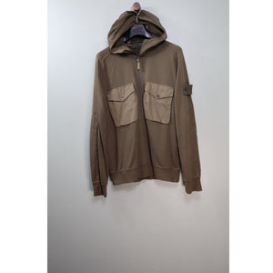 Stone Island Khaki Ghost 1/2 Zip Hoodie
