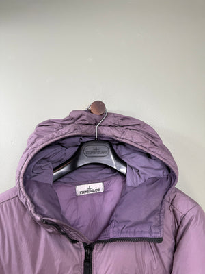 Stone Island Purple Crinkle Reps Down Jacket