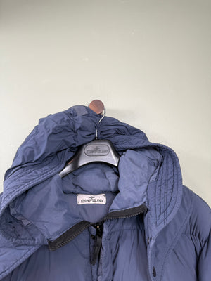 Stone Island Navy Organic Feel Tela Down Jacket