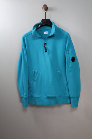 C.P. Company Aqua Blue 1/4 Zip Jumper