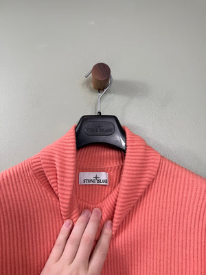 Stone Island Coral Ribbed Cotton Turtle Neck Jumper