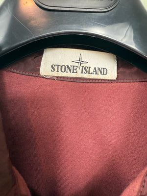 Stone Island Burgundy Nylon Metal Overshirt