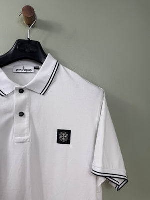 Stone Island White Slim Fit Polo