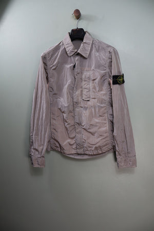 Stone Island Silver Nylon Metal Overshirt