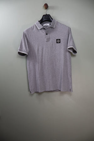 Stone Island Grey Slim Fit Polo