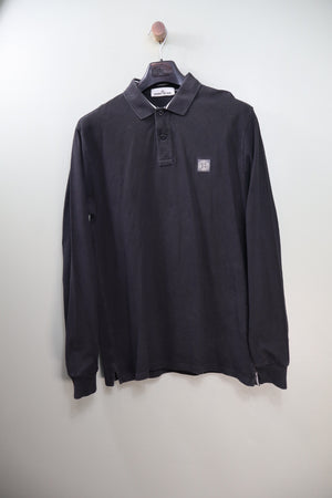 Stone Island Black Regular Fit Polo