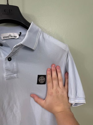 Stone Island Baby Blue Slim Fit Polo