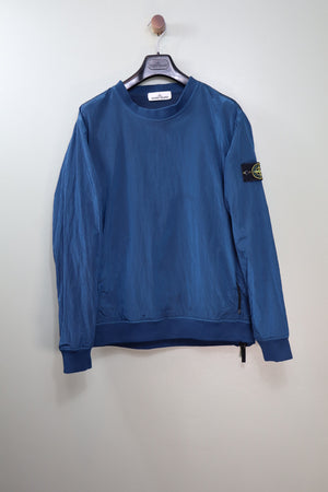 Stone Island Blue Nylon Metal Jumper