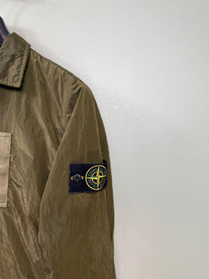 Stone Island Khaki Nylon Metal Overshirt