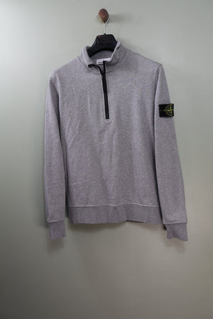 Stone Island Grey 1/4 Zip Jumper