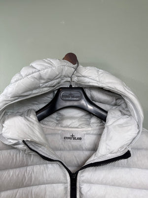 Stone Island Light Grey Loom Woven Down Jacket