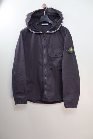 Stone Island Black Hooded Overshirt
