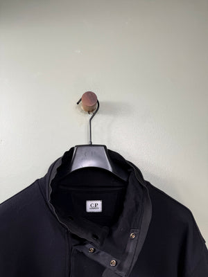 C.P. Company Black 1/4 Button Jumper