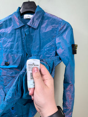 Stone Island Blue/Pink Nylon Metal Weft Overshirt