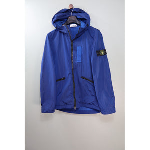 Stone Island Blue Nylon Metal Flock Jacket