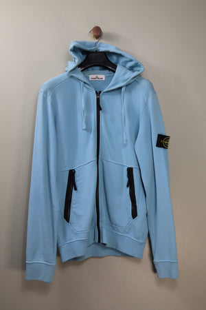 Stone Island Baby Blue Zipped Hoodie