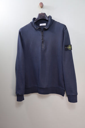 Stone Island Navy 1/4 Zip Jumper