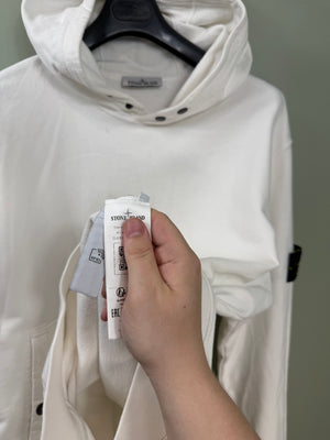 Stone Island White Hoodie