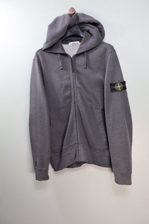 Stone Island Charcoal Grey Zipped Hoodie