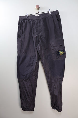 Stone Island Black RE-T Nylon Metal Cargo Bottoms