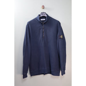 Stone Island Navy 1/4 Zip Jumper