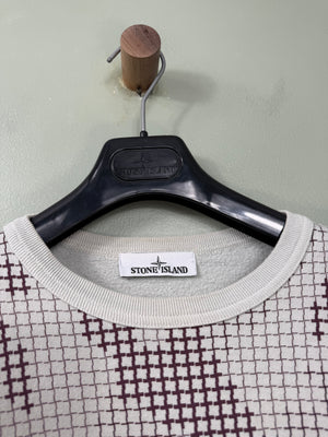 Stone Island Beige Grid Camo Jumper