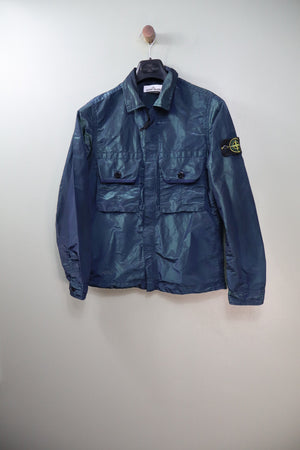 Stone Island Blue/Green Nylon Metal Weft Overshirt