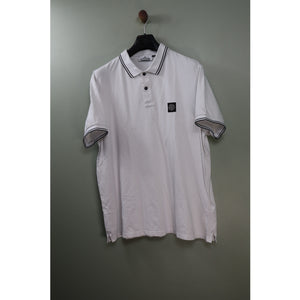 Stone Island White Slim Fit Polo