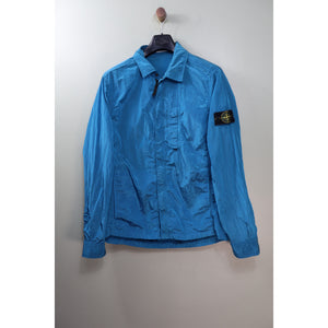 Stone Island Blue Nylon Metal Overshirt