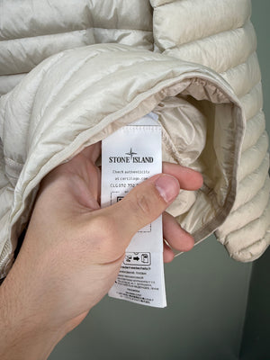 Stone Island Beige Loom Woven Down Jacket