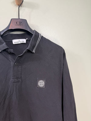 Stone Island Black Slim Fit Polo