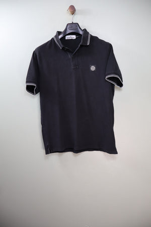 Stone Island Black Slim Fit Polo
