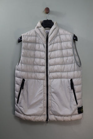 Stone Island Light Grey Micro Yarn Down Gilet