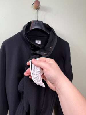 C.P. Company Black 1/4 Button Jumper