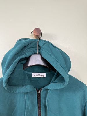 Stone Island Petrol Green Zipped Hoodie