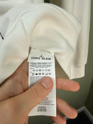 Stone Island White Zipped Jumper