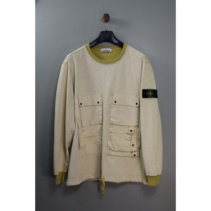 Stone Island Yellow Tela Placcata Jumper