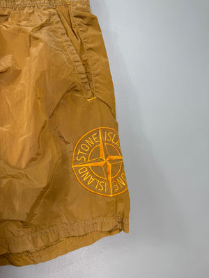Stone Island Orange Nylon Metal Shorts