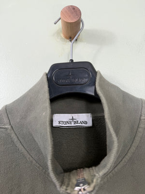 Stone Island Green 1/4 Zip Jumper