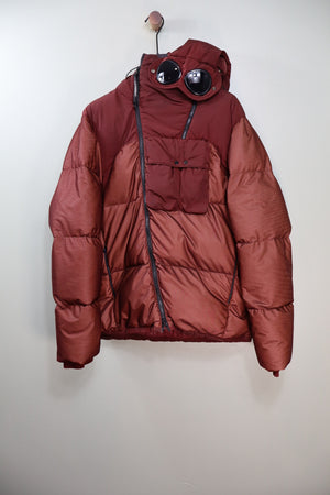 C.P. Company Burgundy BI-Mesh Down Jacket